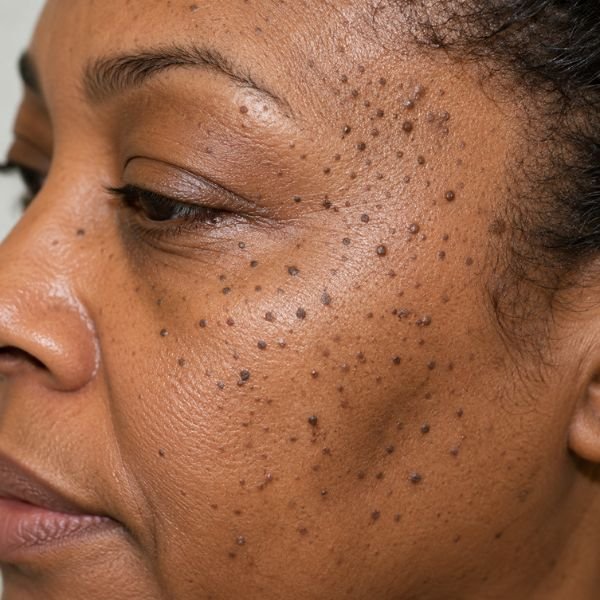 Skin tags on face